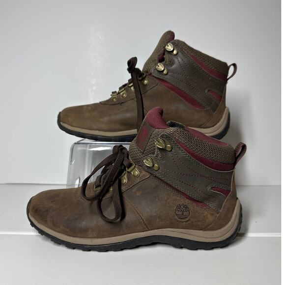 Timberland 9505A Norwood Mid Waterproof Hiking Boots Women’s Size 9 Dark Brown - Picture 2 of 11